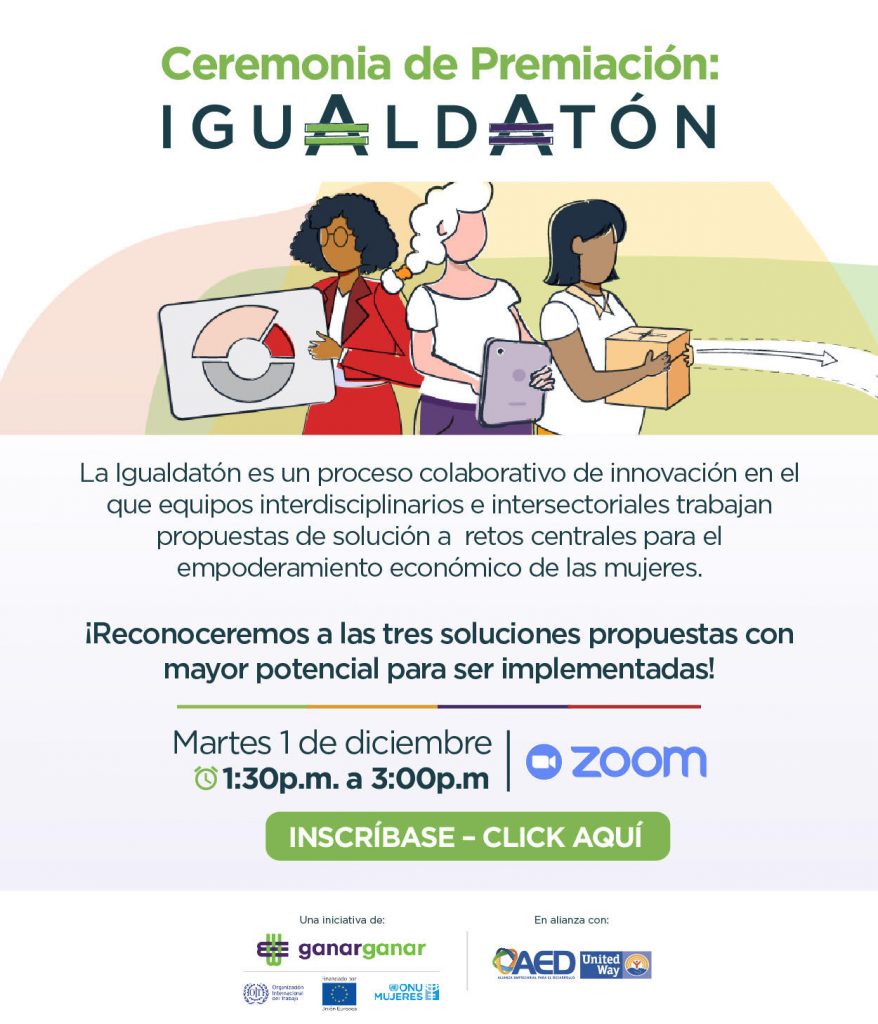 Invitación a inscribirse al cierre de Igualdatón. Dar click para ir a inscripción.